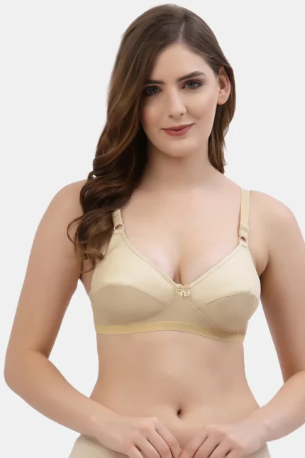 Non-Wired Flora Cotton Full-Coverage Bra