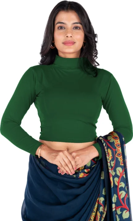 Full Sleeve Band collar Women Blouse